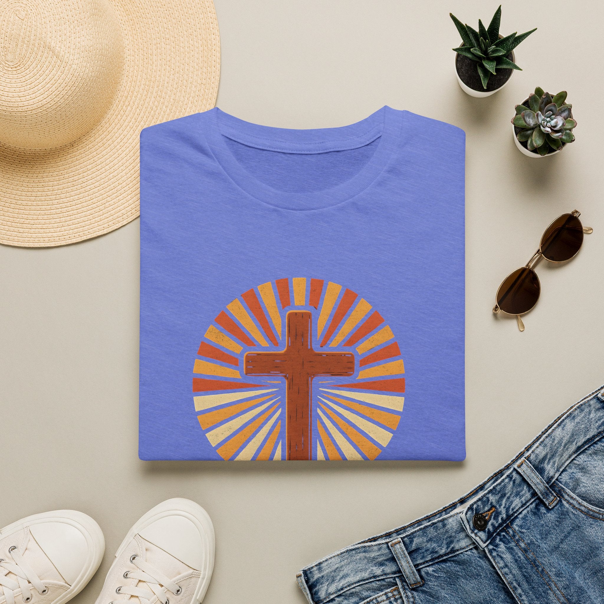 Cross with Sunburst Rays T-Shirt