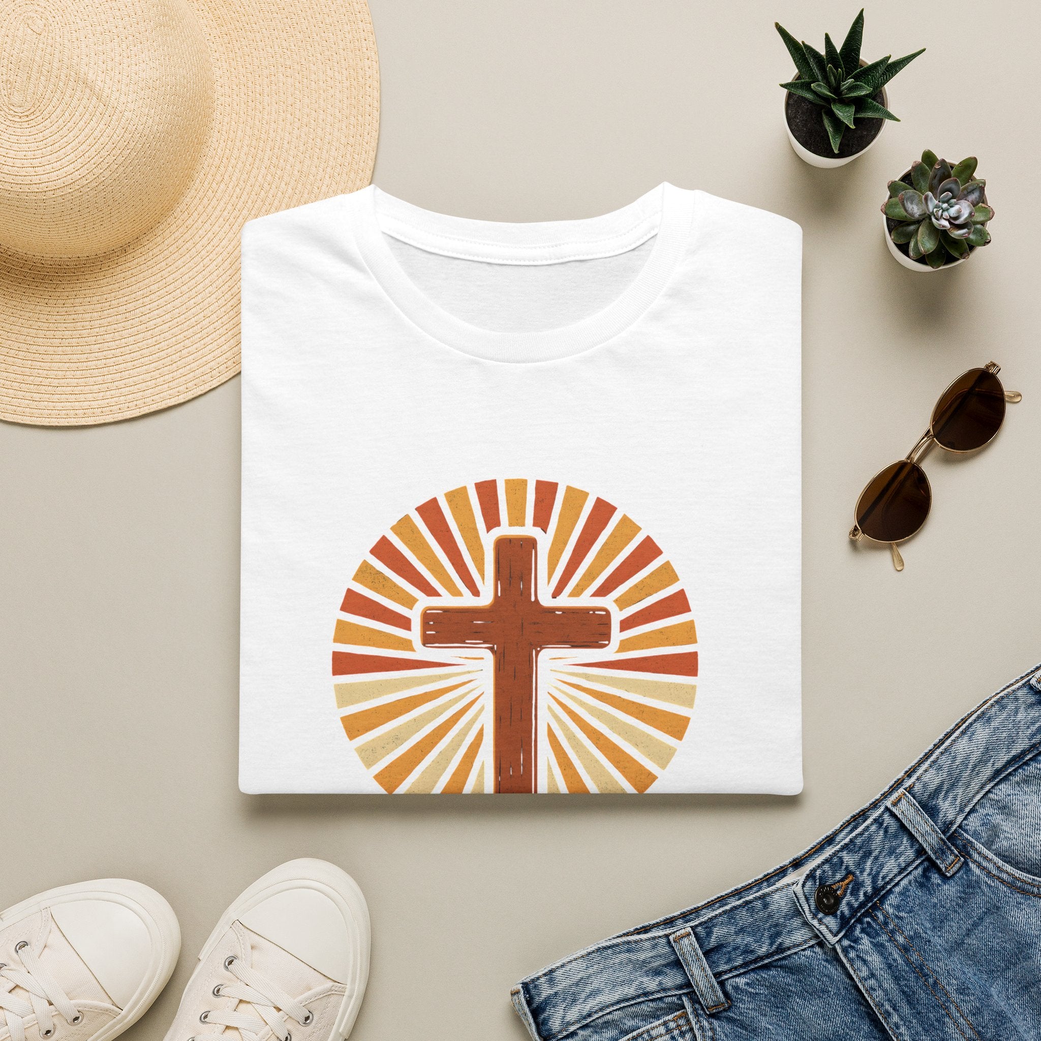 Cross with Sunburst Rays T-Shirt