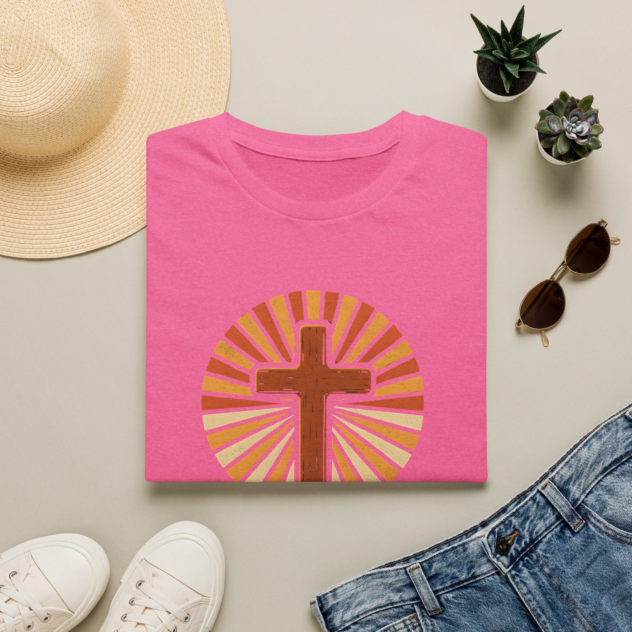 Cross with Sunburst Rays T-Shirt