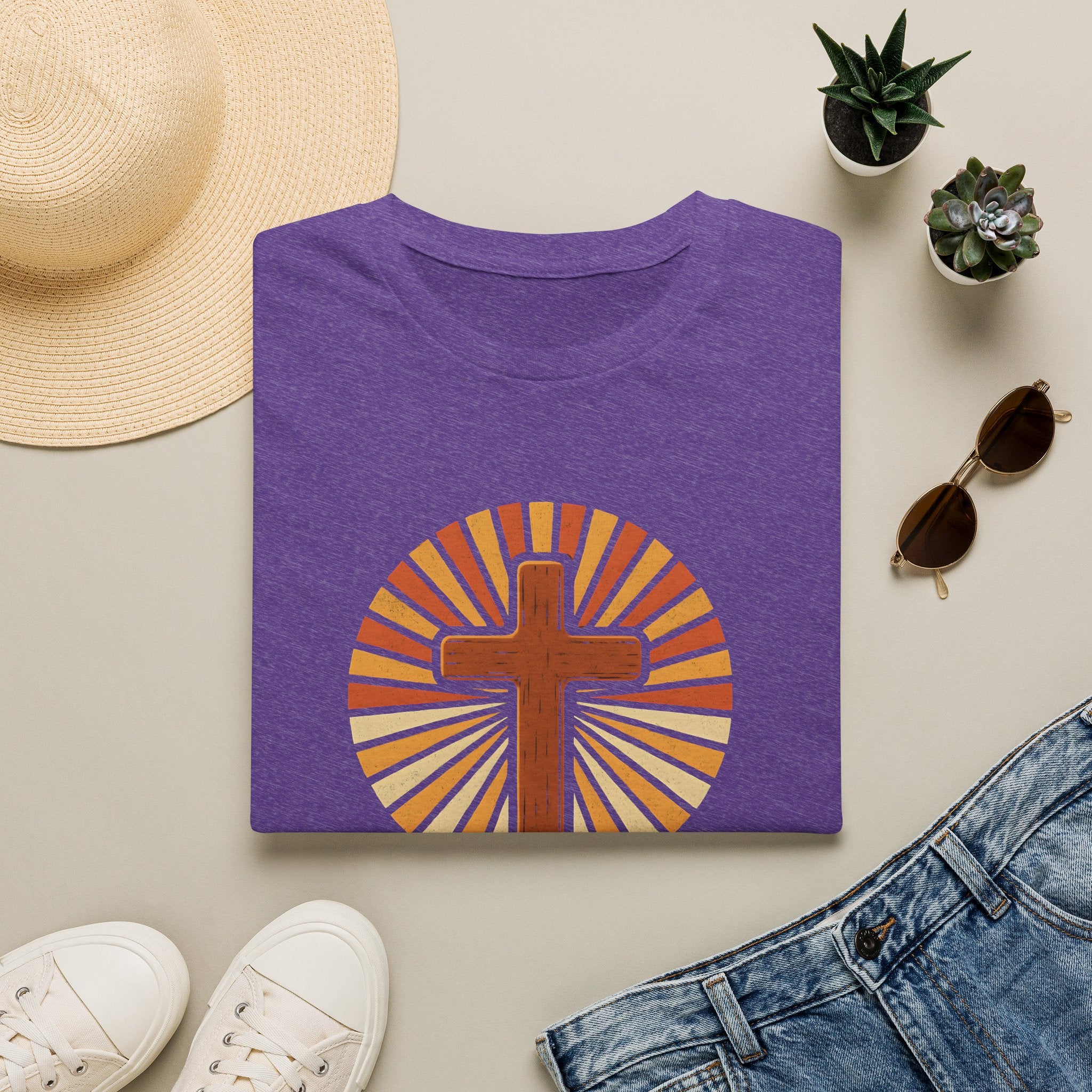 Cross with Sunburst Rays T-Shirt