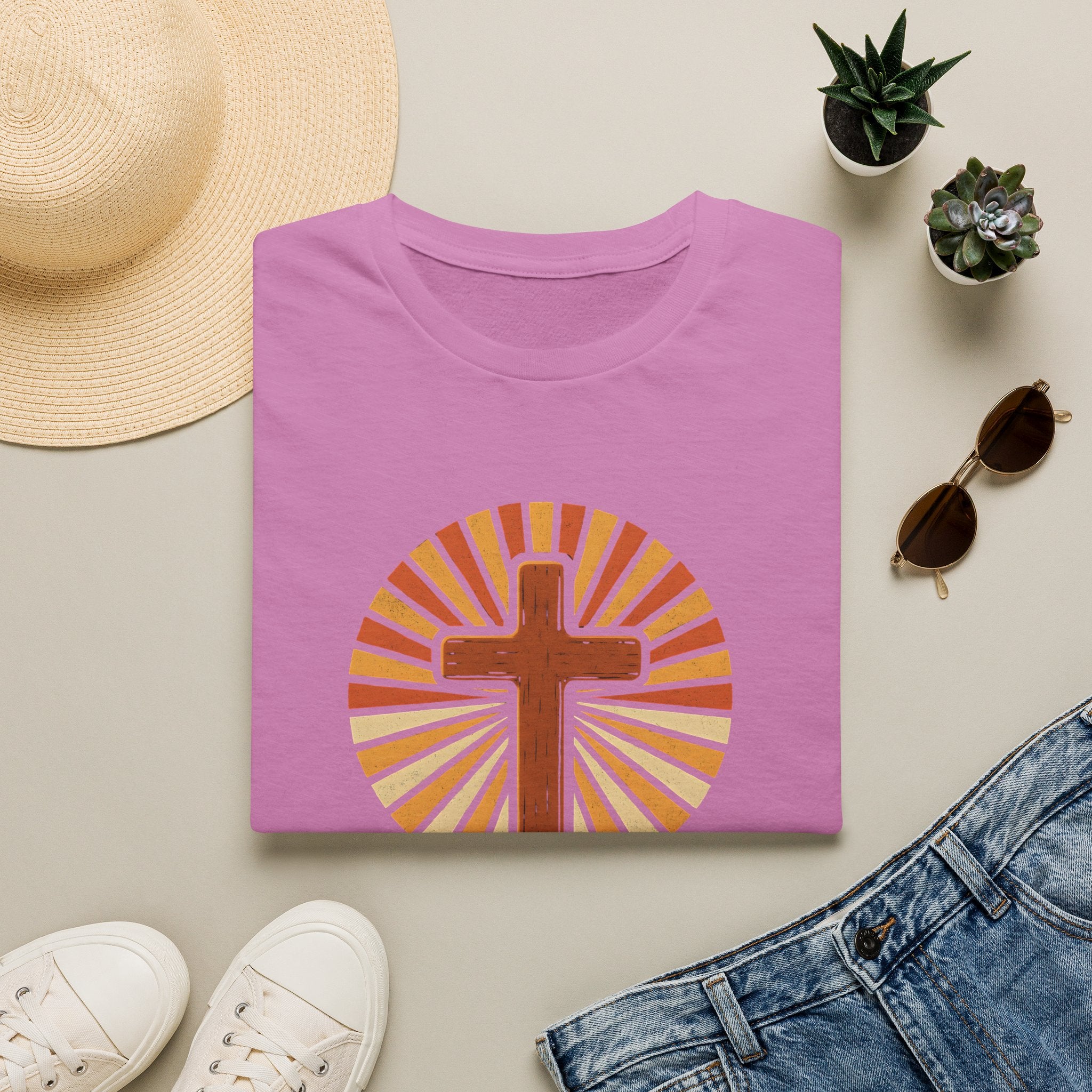 Cross with Sunburst Rays T-Shirt
